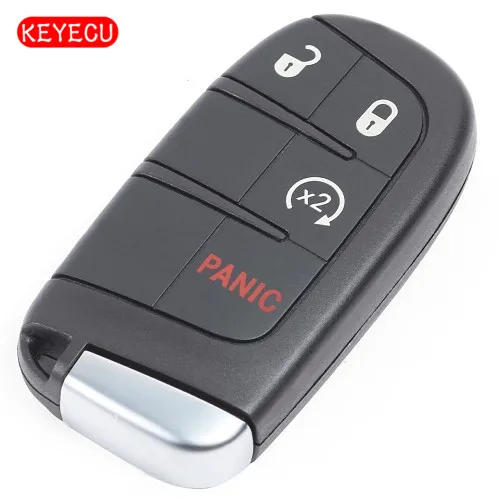 Keyecu умный дистанционный ключ 3 + 1 Кнопка 433 МГц ID46 чип Fob для Dodge Challenger Journey 2014 2018 FCC: