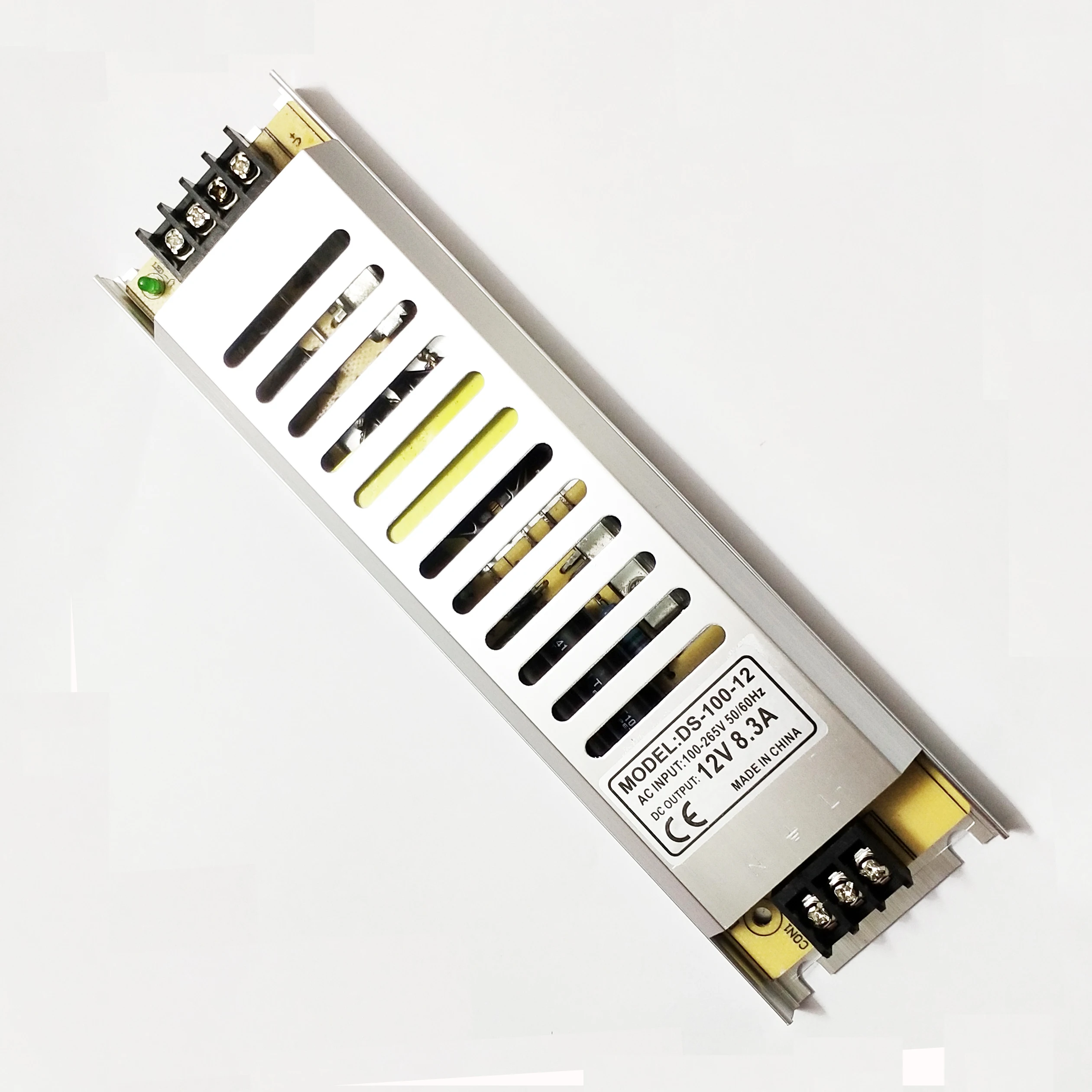 Ультра тонкий AC110 ~ 220V к DC 12V 100W источник питания LED преобразовывать адаптер