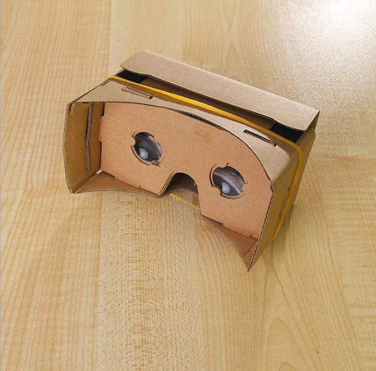 Картонные 3D очки виртуальной реальности 500X сделай сам Google Очки бумажная коробка