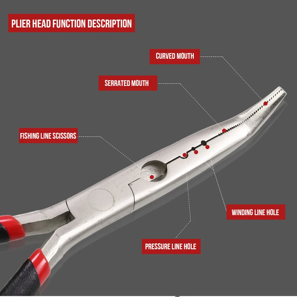 21cm Curved Stainless Steel Fishing Pliers Line Cutter Hooks Tools Remover Plier Tackle Accessories | Спорт и развлечения
