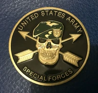 special forces us army green beret challenge coin50pcslot dhl free shipping