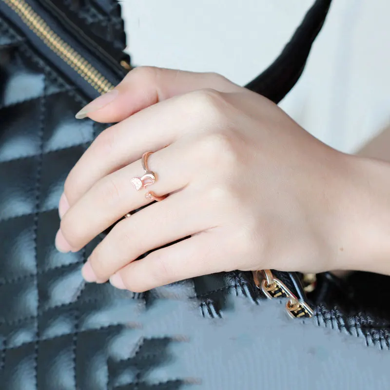 Женское кольцо из серебра 100% пробы с фианитом регулируемого размера|silver cat ring|cat