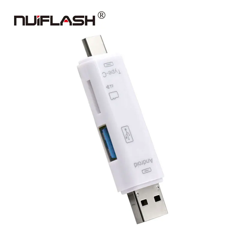 white Все в 1 Usb 3,0 кард-ридер высокоскоростной SD TF Micro SD кард-ридер Тип C USB C Micro USB память OTG кард-ридер - Цвет: white