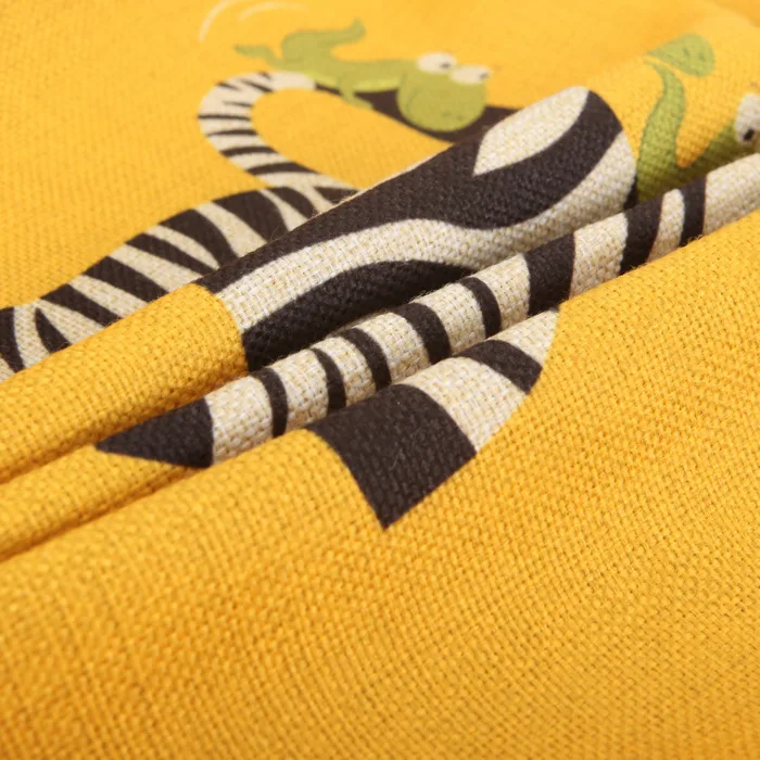 1 шт. декоративная наволочка из хлопка и льна с принтом собаки зебры осла 40329|cushion