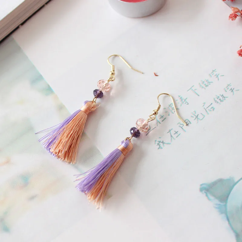 2018 новые женские серьги кисточкой и красочные свадебные модные Богемия