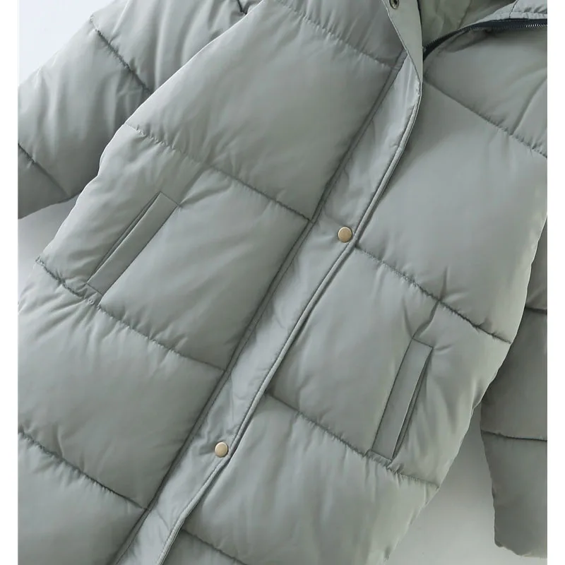 

2019 Autumn Winter Collection Loose Fit Parkas Women Long Style Coat Outerwear Woman New Style Jacket