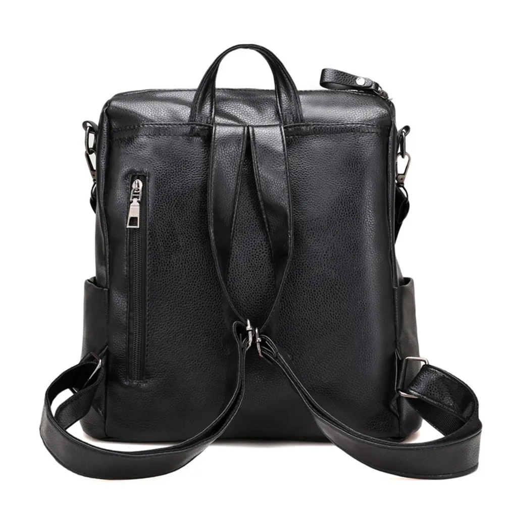 Модный женский черный рюкзак 2019 школьные сумки из искусственной кожи | Багаж и