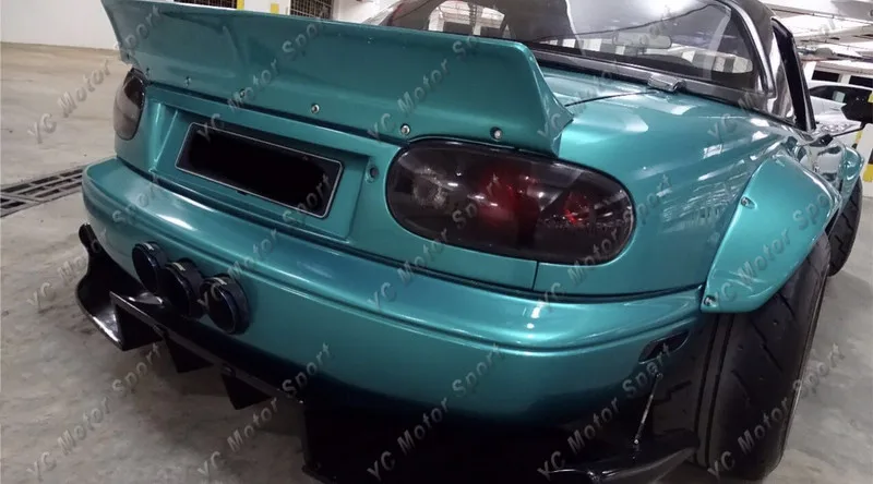 FRP стекловолокно кузова 6 шт. подходит для 1989-1997 Miata MX5 NA PD автомобильный тюнинг-пакет переднее крыло для губ Вспышки заднего спойлера крыло