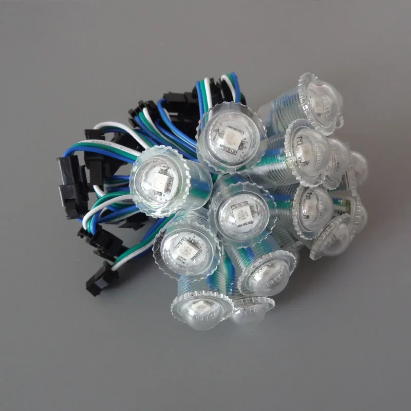50 шт./лот 16 мм диаметр DC5V WS2811 Addressable RGB полноцветный светодиодный модуль smart 0 24 Вт