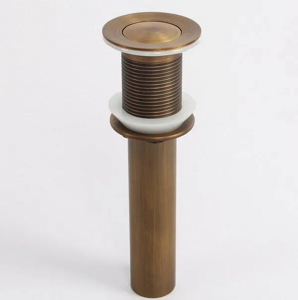 Античная латунная винтажная Ретро маленькая круглая крышка Pop Up ванная раковина