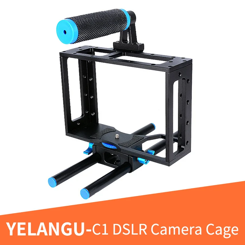 YELANGU C1 алюминиевый сплав 15 мм рельсовая штанга DSLR камера видео клетка со