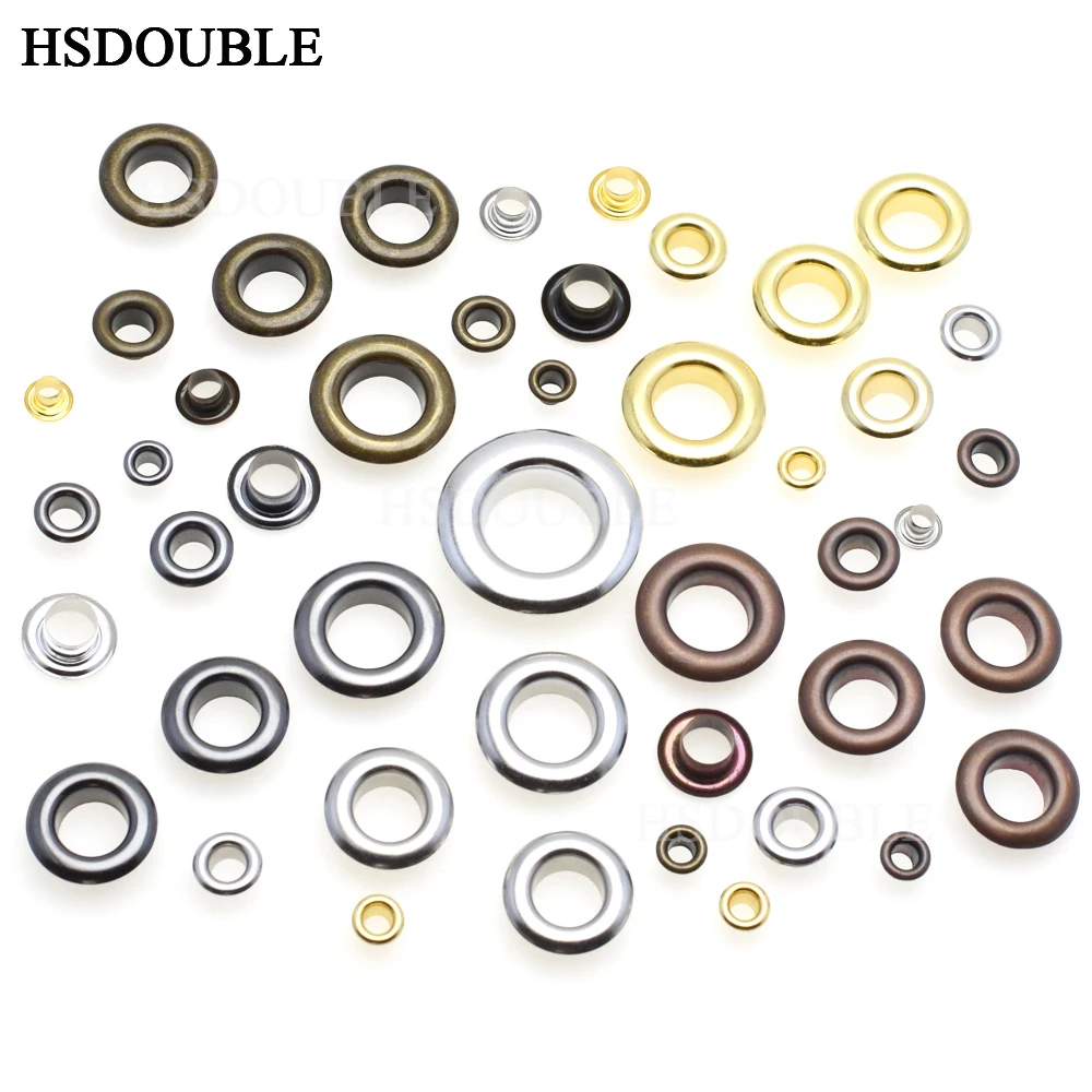 

200pcs/pack Metal Eyelets Grommets 10MM 13MM for Leather Craft DIY Scrapbooking Shoes Fashion Practical Accessories