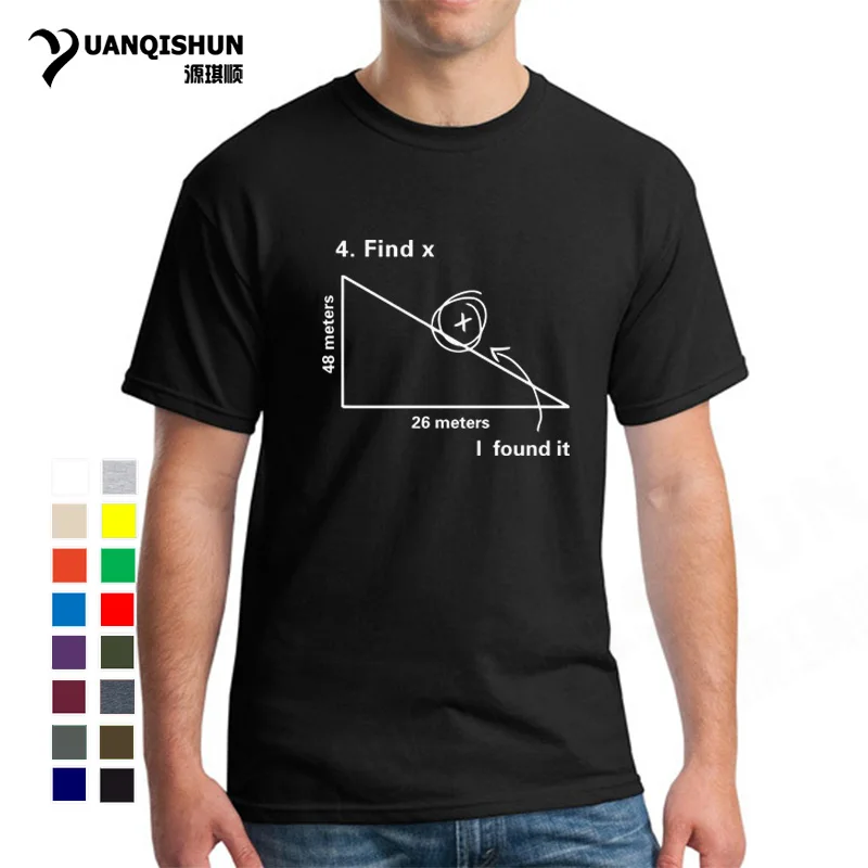 Find Variable X Math Teacher забавная футболка высокого качества 16 видов цветов Мужская