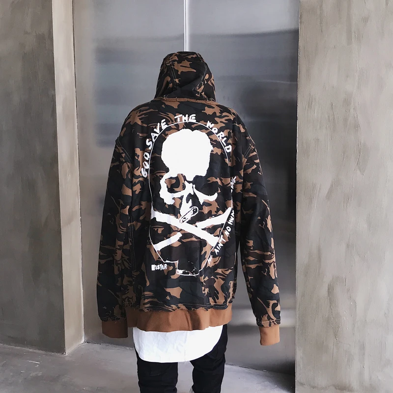 Осенние мужские модные камуфляжные толстовки Tyga в стиле SWAG хлопковые с капюшоном