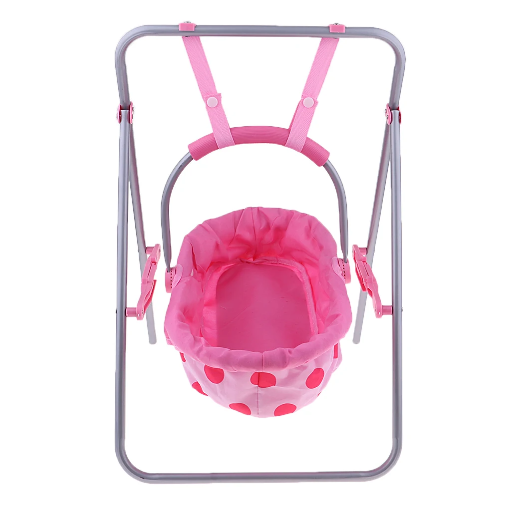 Куклы розового цвета Playset Baby Carrier Seat Swing Baby Doll аксессуар кукольный домик украшение детская мебель игрушки Дети ролевые игры игрушки