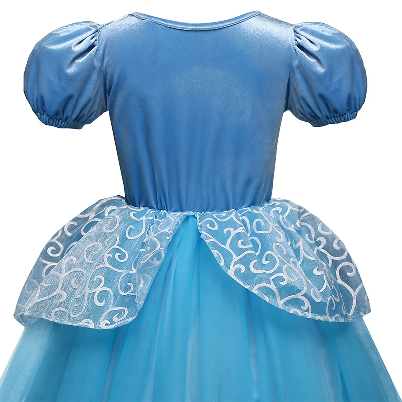 4 7 8 9 10 Years Dress Children Role-Play Princess Costume Girls Halloween Party Christmas Cosplay Clothes Blue | Детская одежда и