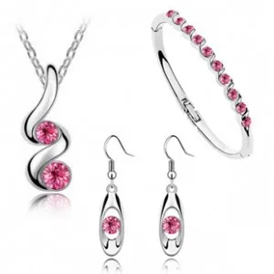 Новогодний комплект украшений высококачественный кристалл для мужчин женские очаровательные