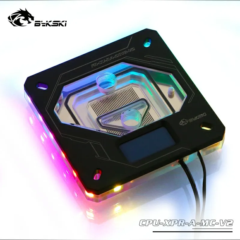 Водяной блок Bykski для процессора INTEL LGA1150/1151/1155/1156 LGA2011 2066 X99 цвет RGB яркий Индикатор