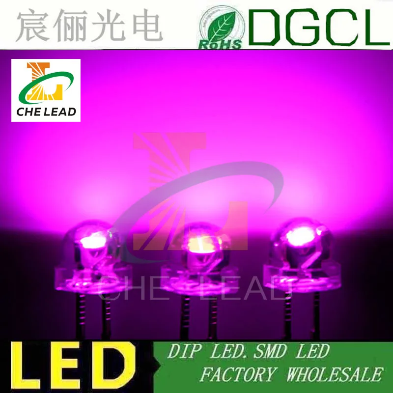 100 шт. светодиодный розовый светодиод 5 мм с широким углом для праздничного