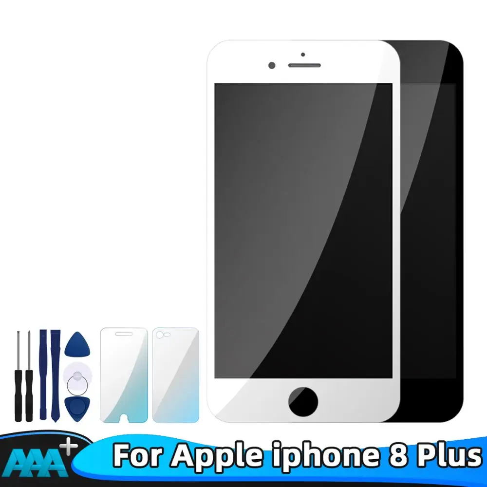 ЖК дисплей для iPhone 8plus сменный сенсорный экран без битых пикселей + закаленное