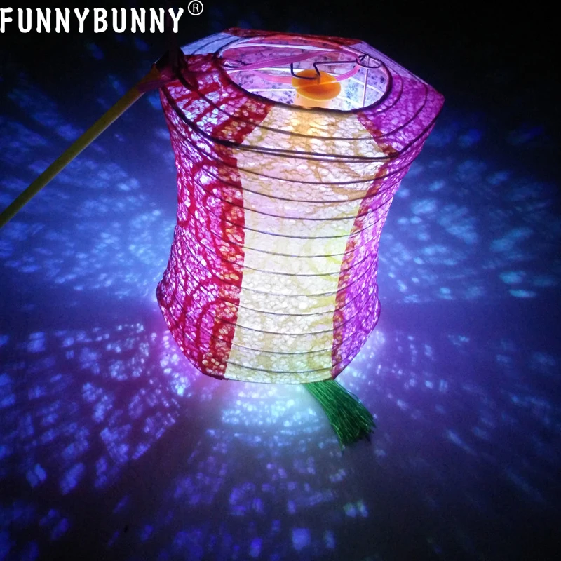 FUNNYBUNNY портативные полые бумажные фонарики светодиодные шестиугольные