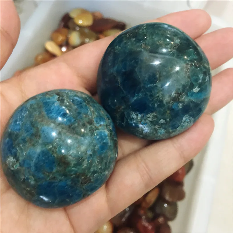 Натуральный Синий Апатит пальмовый Камень Кристалл Рейки Целебный кварц