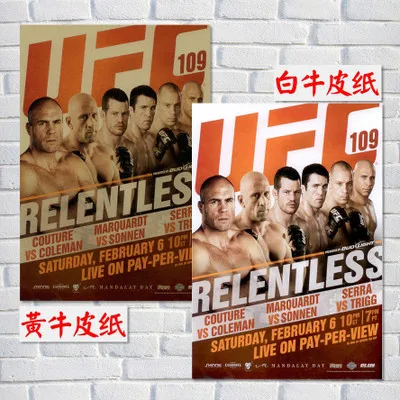 Зеленый UFC MMA/крафт-бумага/наклейки на стену/постер для бара/кафе/Ретро плакат/декоративная живопись - Цвет: Зеленый