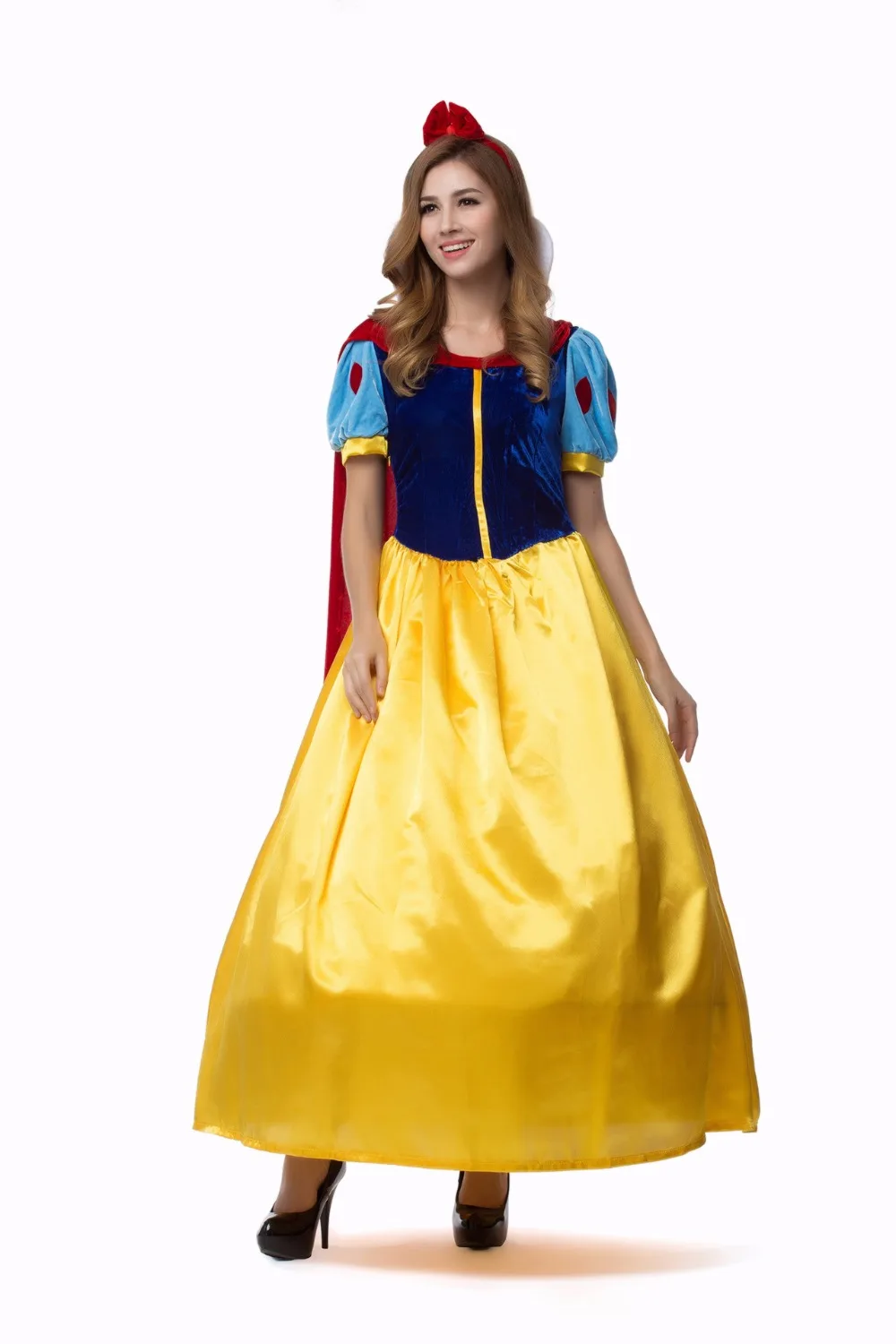 Роскошный костюм Белоснежки для взрослых сказочный снежной принцессы