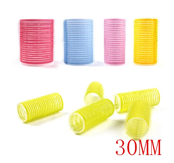 30MM 6 шт./1 Набор мягкие большие парикмахерские бигуди для волос - Цвет: 30MM