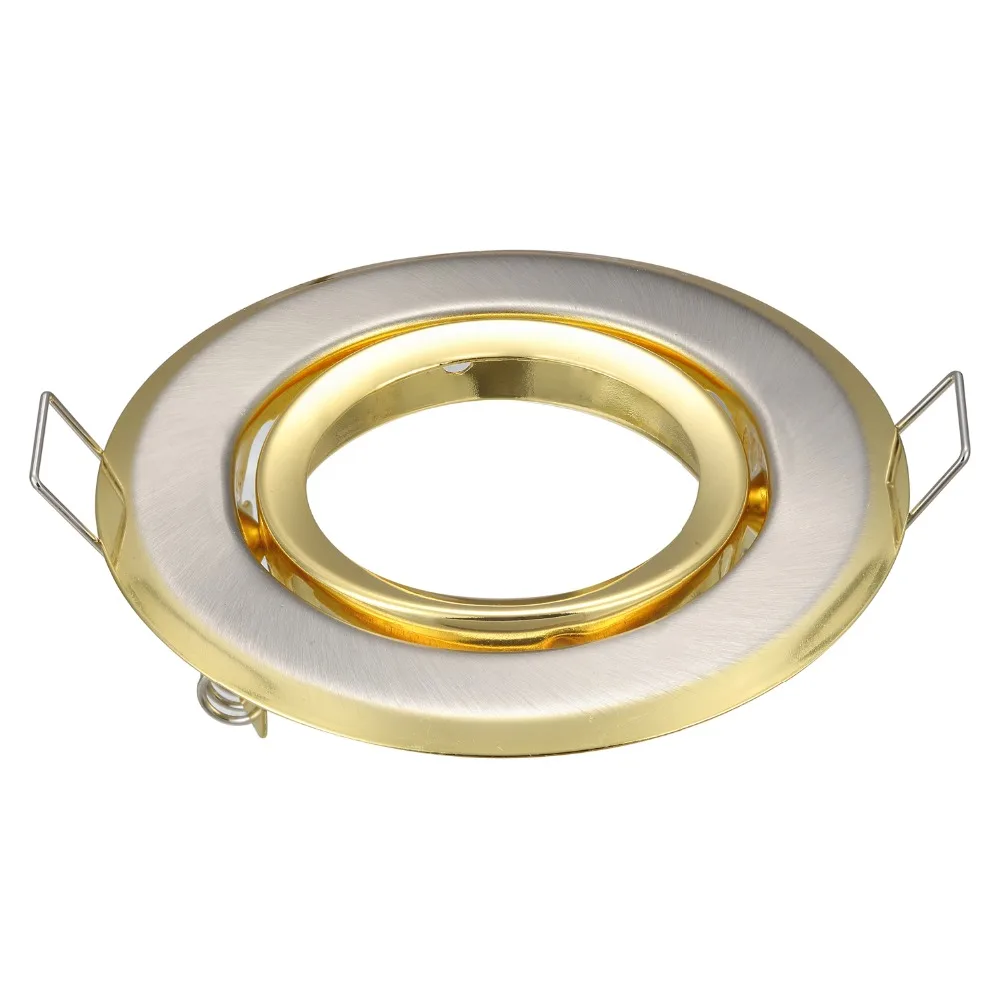 

Round Golden Spot Led Fitting Kit Iron Case Gu10 Fitting Built in Spotlight Fixtures Led Lamp Holder