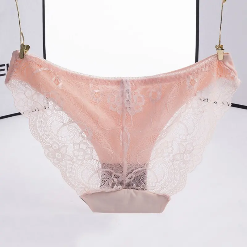 Briefs Черные, розовые, кружевные, пикантные женские трусики, трусики, панталоны, бикини, новинка, сексуальные женские трусы, кружевные бесшовные трусики TT - Цвет: Briefs