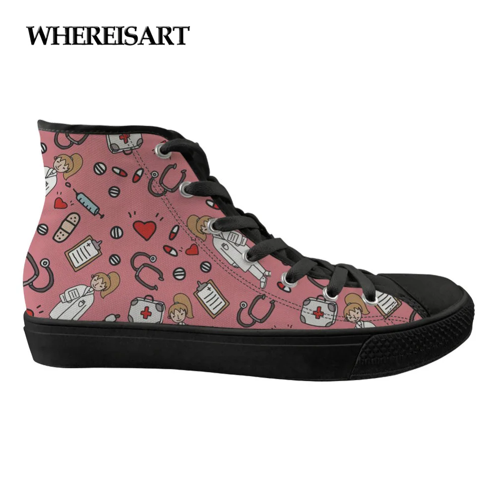 WHEREISART/Модная розовая медицинская обувь на плоской подошве женская повседневная