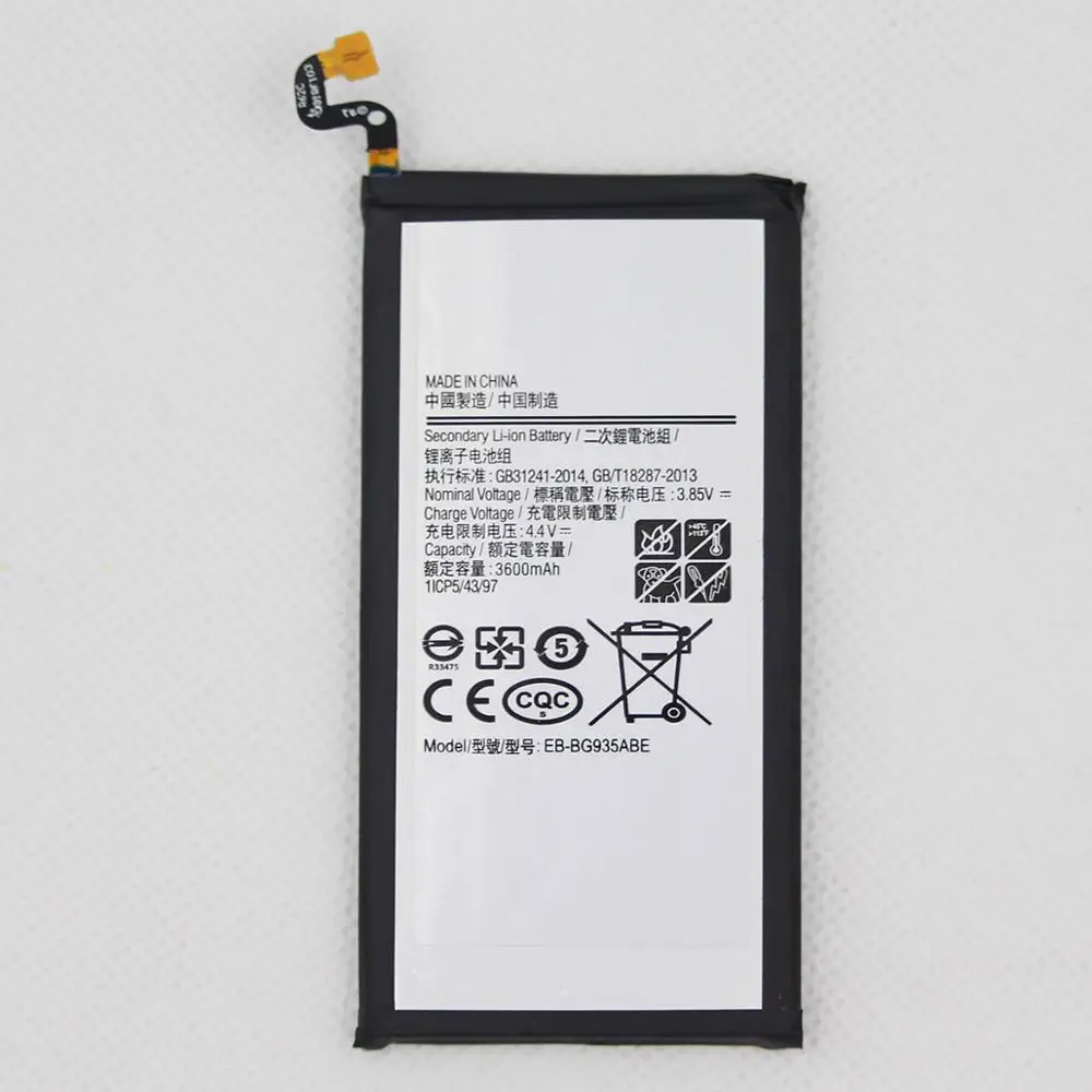 5 шт./лот Новый аккумулятор для Galaxy S7 Edge G935 G9350 G935F G935FD 3600 мАч EB BG935ABE мобильный