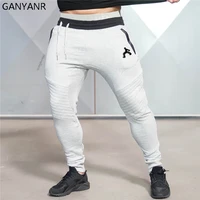 ganyanr running pants men sports leggings basketball training fitness jogging gym athletic football sweatpants elastic workout