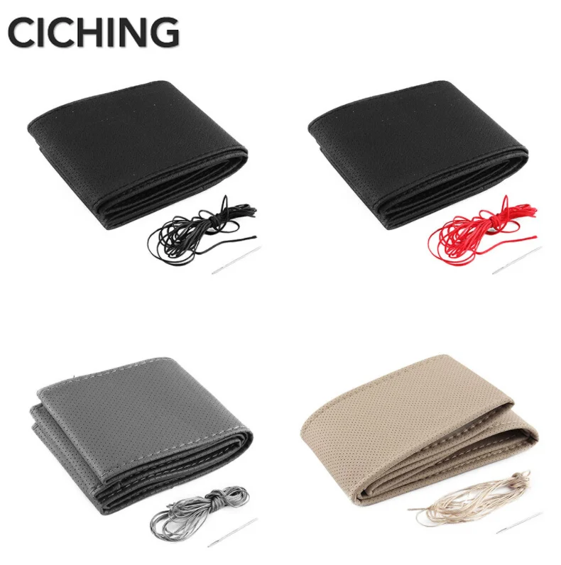 Кожаный чехол рулевого колеса автомобиля оплетка для Kia Rio K2 3 Ceed Sportage Sorento Cerato