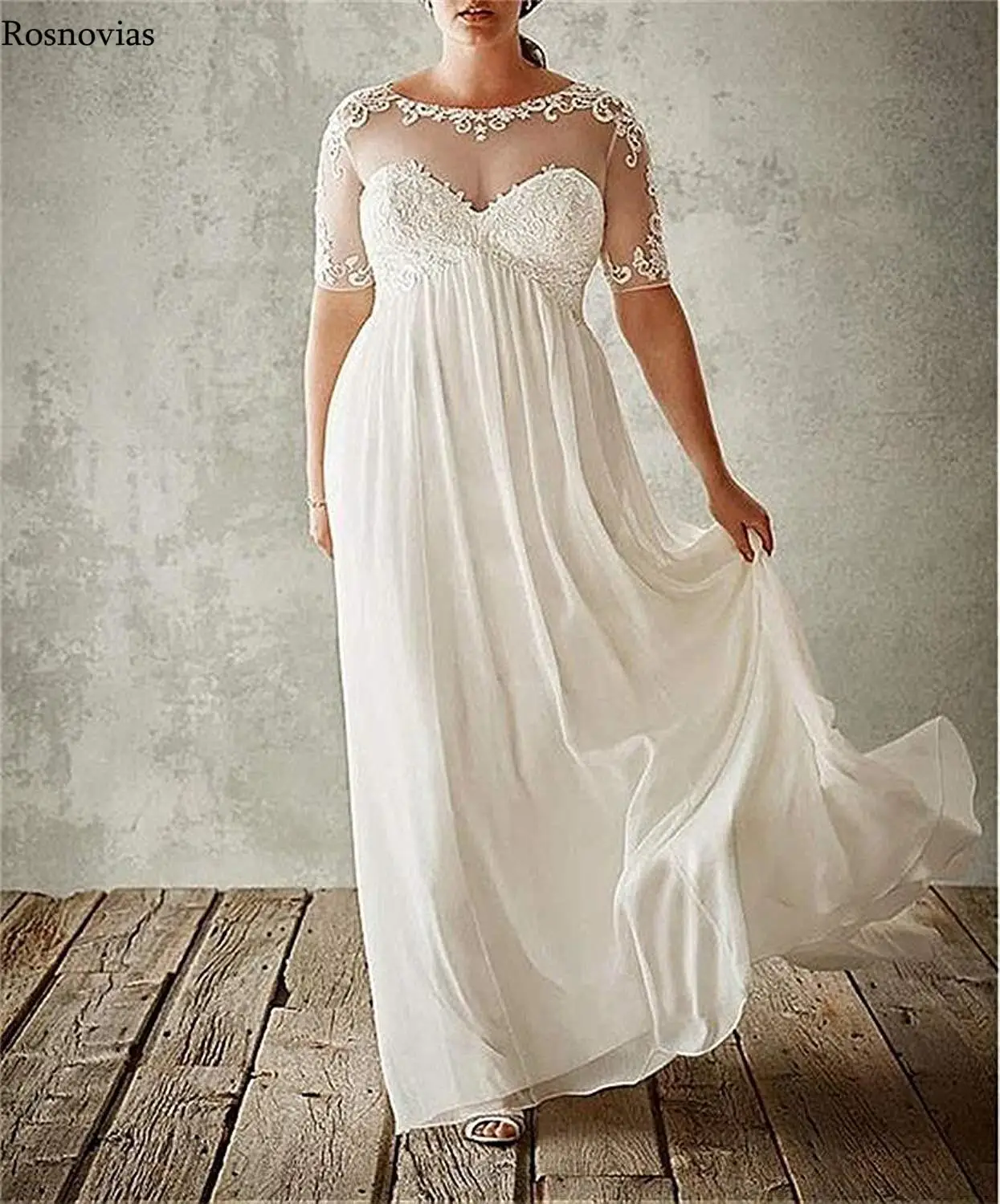 Дешевый Женский свадебный наряд модель 2019 года с коротким рукавом на молнии