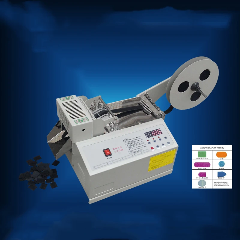 

Automatic computer control weaving belt cutting machine Fillet/Chamfer magic tape ,zipper,magic tape cutting machine