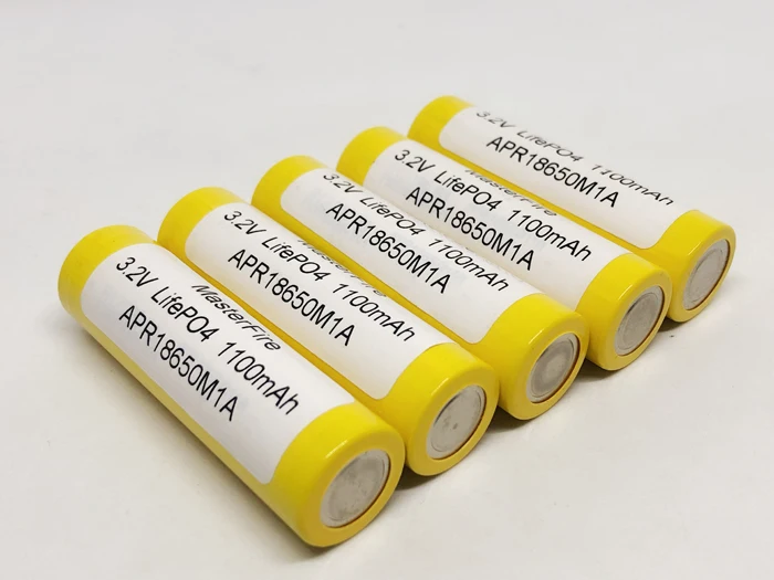 MasterFire 20 шт./лот 3 2 В LifePO4 18650 1100 мАч APR18650M1A аккумуляторные батареи 20A 15C для mod mech pack