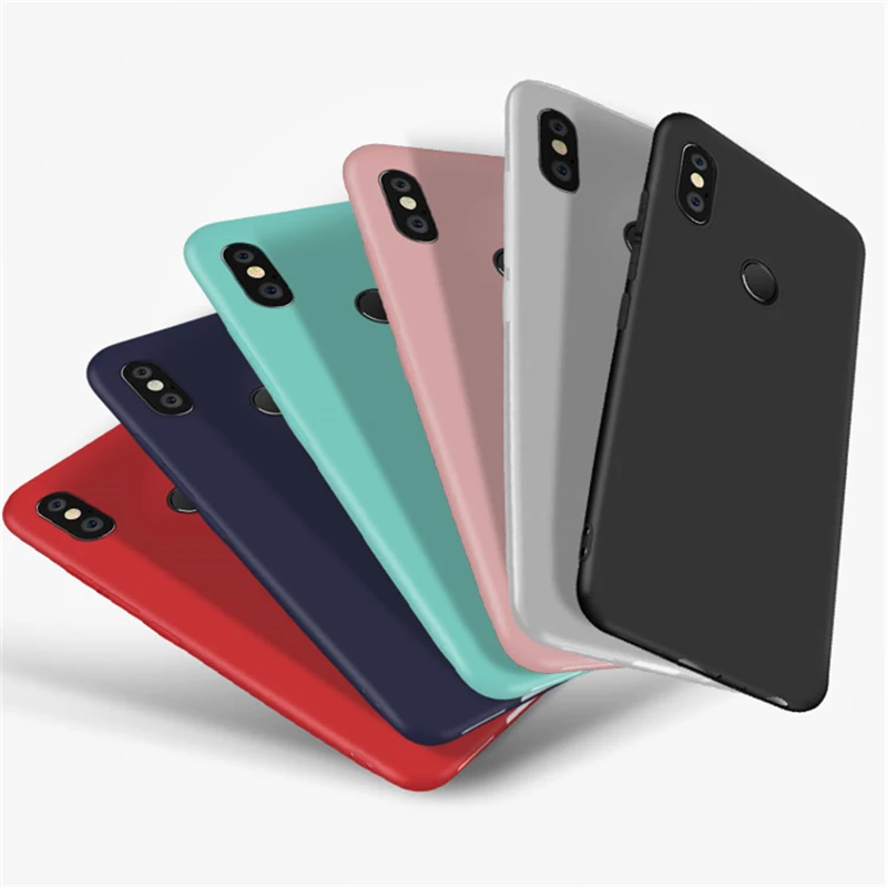 Mi 6X Matte Pure Color Soft Silicone Case for Xiaomi Ultra-light Non-slip Protective Cover HCZCI High Quality |