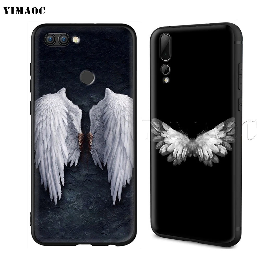 Силиконовый чехол YIMAOC Angel Wings для Huawei Honor Mate P smart Y7 Y9 8C 30 20 10 8x Nova 3i 3 Lite Pro Prime 2018
