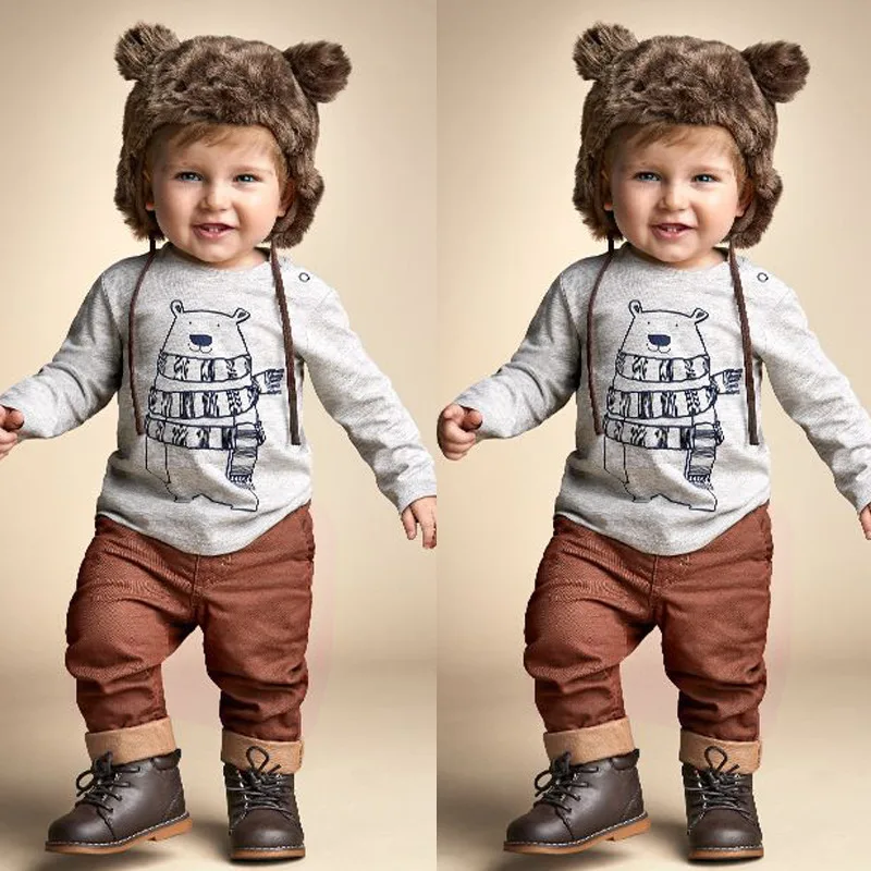 MESOLO the spring and autumn period new Europe United States cartoon bear long sleeve boys suit a undertakes |