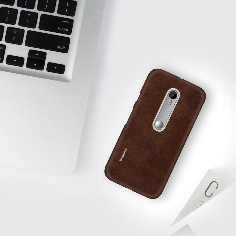 Brown Роскошный Винтажный чехол из искусственной кожи чехол для Motorola Moto X3, чехол для телефона для Motorola Moto G3, чехол в деловом стиле - Цвет: Brown