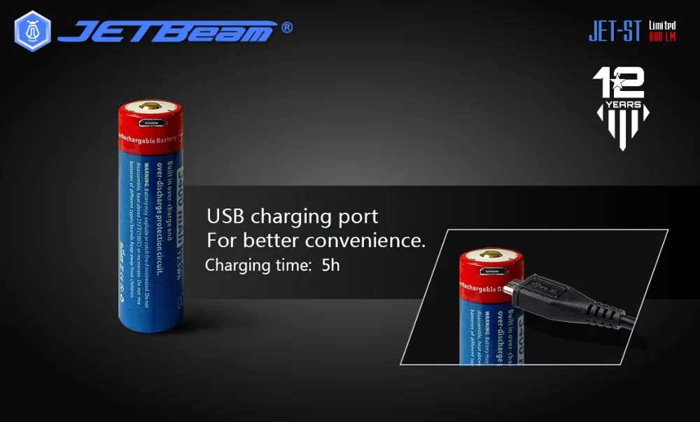 Jetbeam JET-ST CREE XP-L HI 800LM Ограниченная серия титановый фонарик