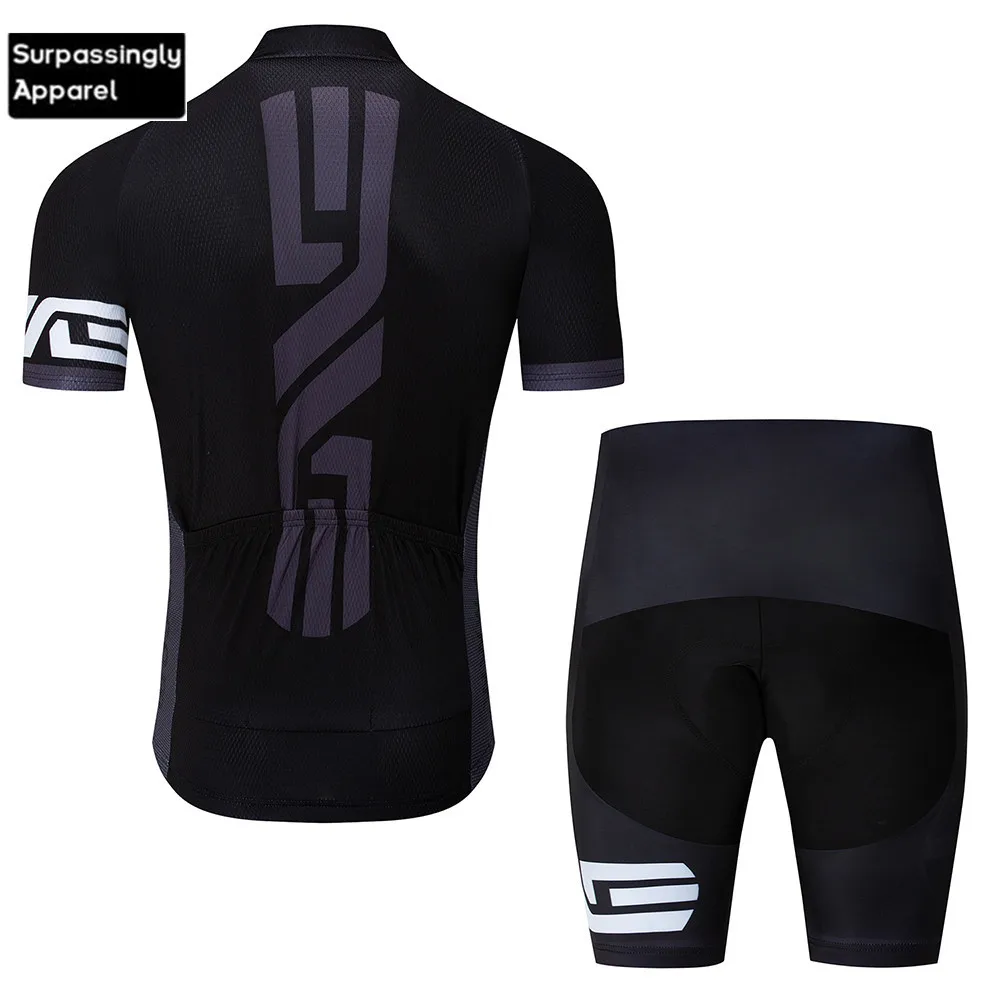 Ciclismo Ropa Hombre 2019 черный на заказ летний комплект Джерси для велоспорта с коротким