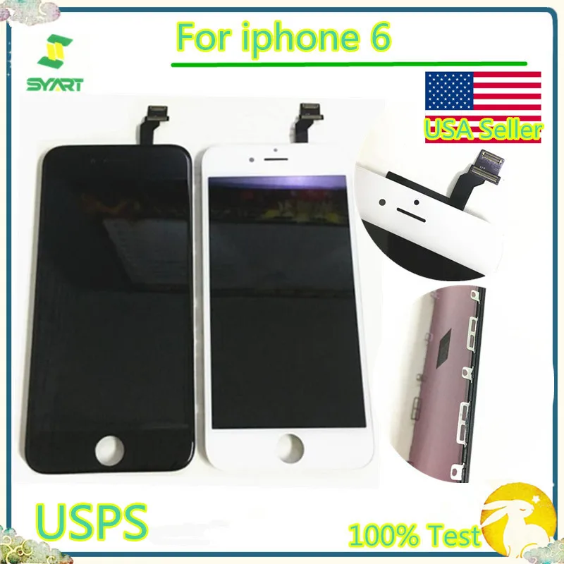 

100% протестированный класс качества AAA для iphone6 экран ЖК-дисплей с сенсорным экраном дигитайзер сборка для iphone 6 6G США Продавец
