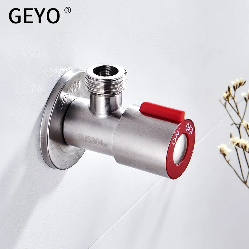Угловые Клапаны GEYO SUS304 из нержавеющей стали, матовые кухонные аксессуары для ванной комнаты, угловой клапан для унитаза, раковины, водонагреватель