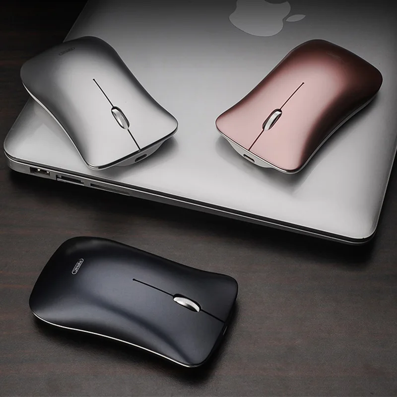 Беспроводная USB мышь 2 4G 1600 dpi перезаряжаемая мышка из алюминиевого сплава