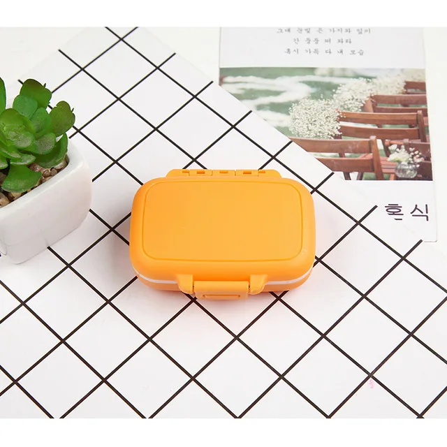Orange Портативный мини-чехол для таблеток, коробки для лекарств, 3 сетки, для путешествий, дома, медицинские таблетки, пустой контейнер, держатель для дома, чехол s - Цвет: Orange