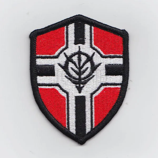 Красный фон цветной дизайн 100% вышивка Gundam ZEON армейский флаг Военная Тактическая