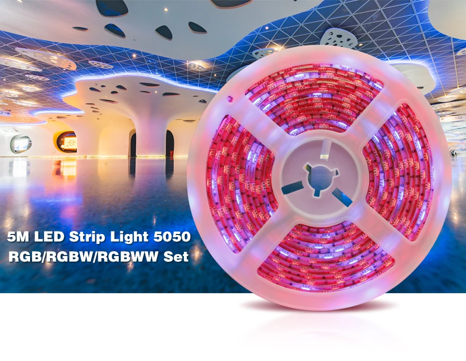 [DBF] 5050 Светодиодная лента RGB/RGBW/RGBWW 5M 300 светодиодный неоновый ленточный светильник s+ 2,4G пульт дистанционного управления+ DC 12V 3A адаптер питания